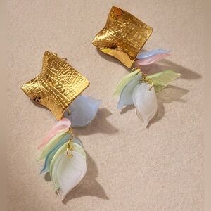 Colorful Petal Drops Earrings Lightweight Floral Design